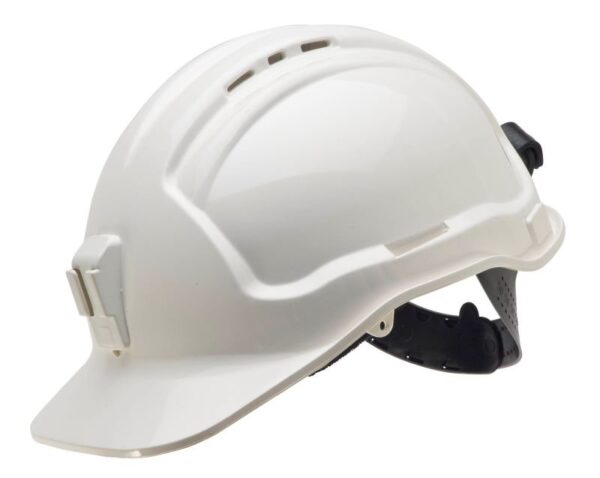 Tuffgard Vented Hard Hat with Sliplock Harness and plastic lamp bracket